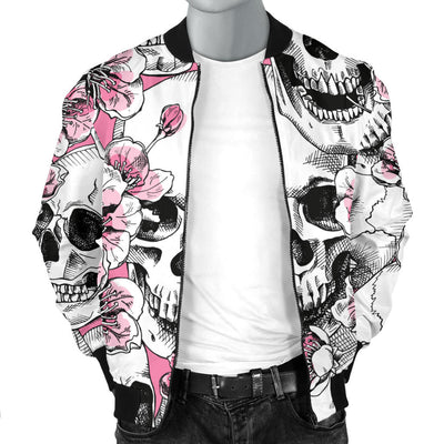 Cherry Blossom Pattern Print Design CB03 Men Bomber Jacket