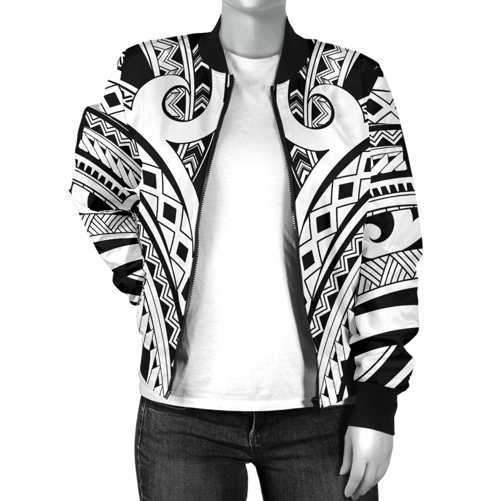 Maori Pattern Print Design 06 Women's Bomber Jacket