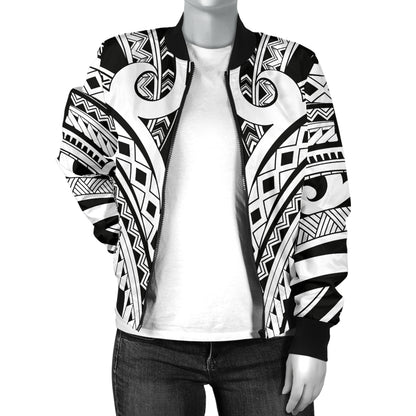 Maori Pattern Print Design 06 Women's Bomber Jacket