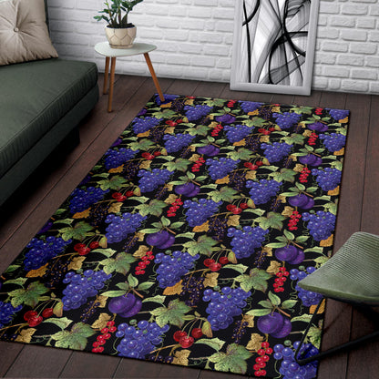 Grape Pattern Print Design GP05 Area Rugs