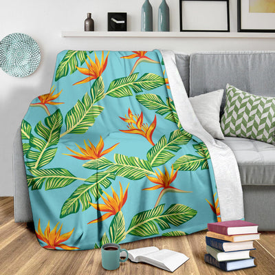 Bird Of Paradise Pattern Print Design BOP04 Fleece Blanket