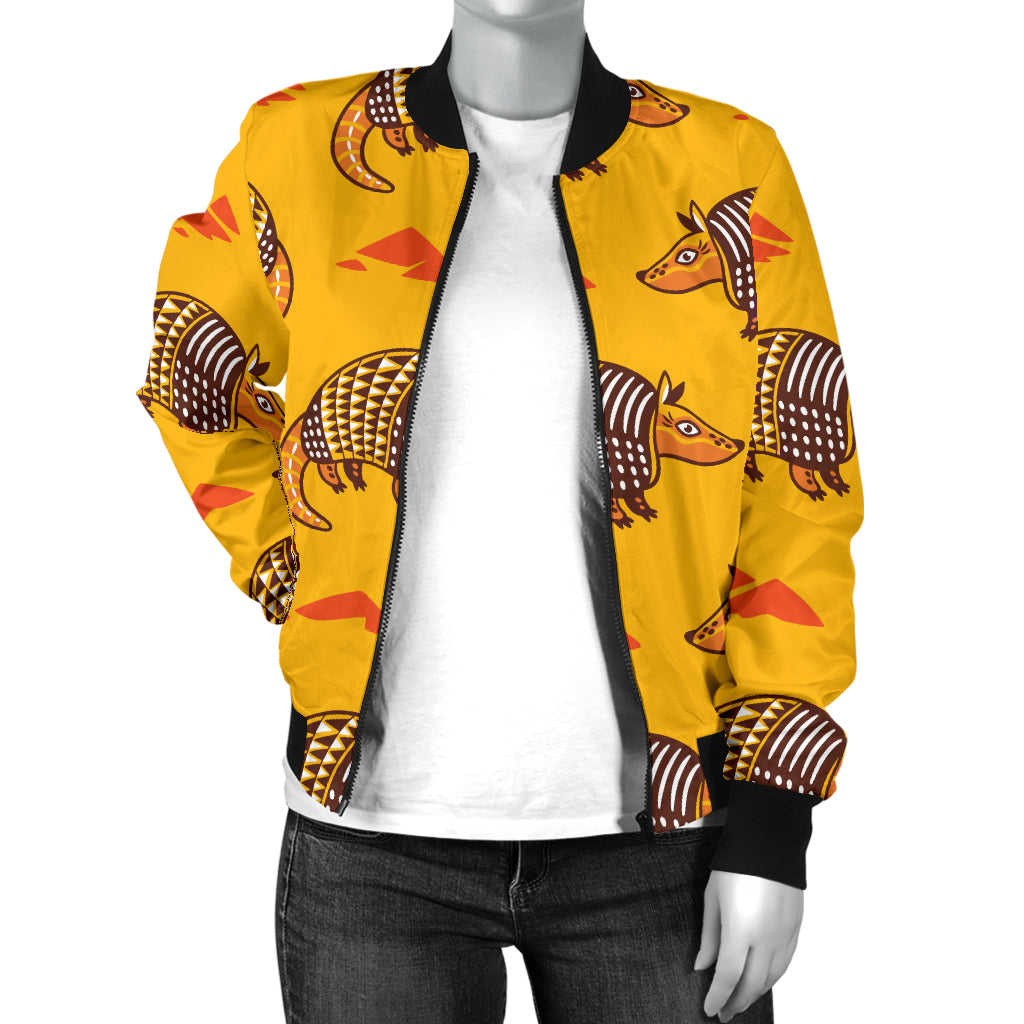 Armadillo Pattern Print Design 03 Women's Bomber Jacket