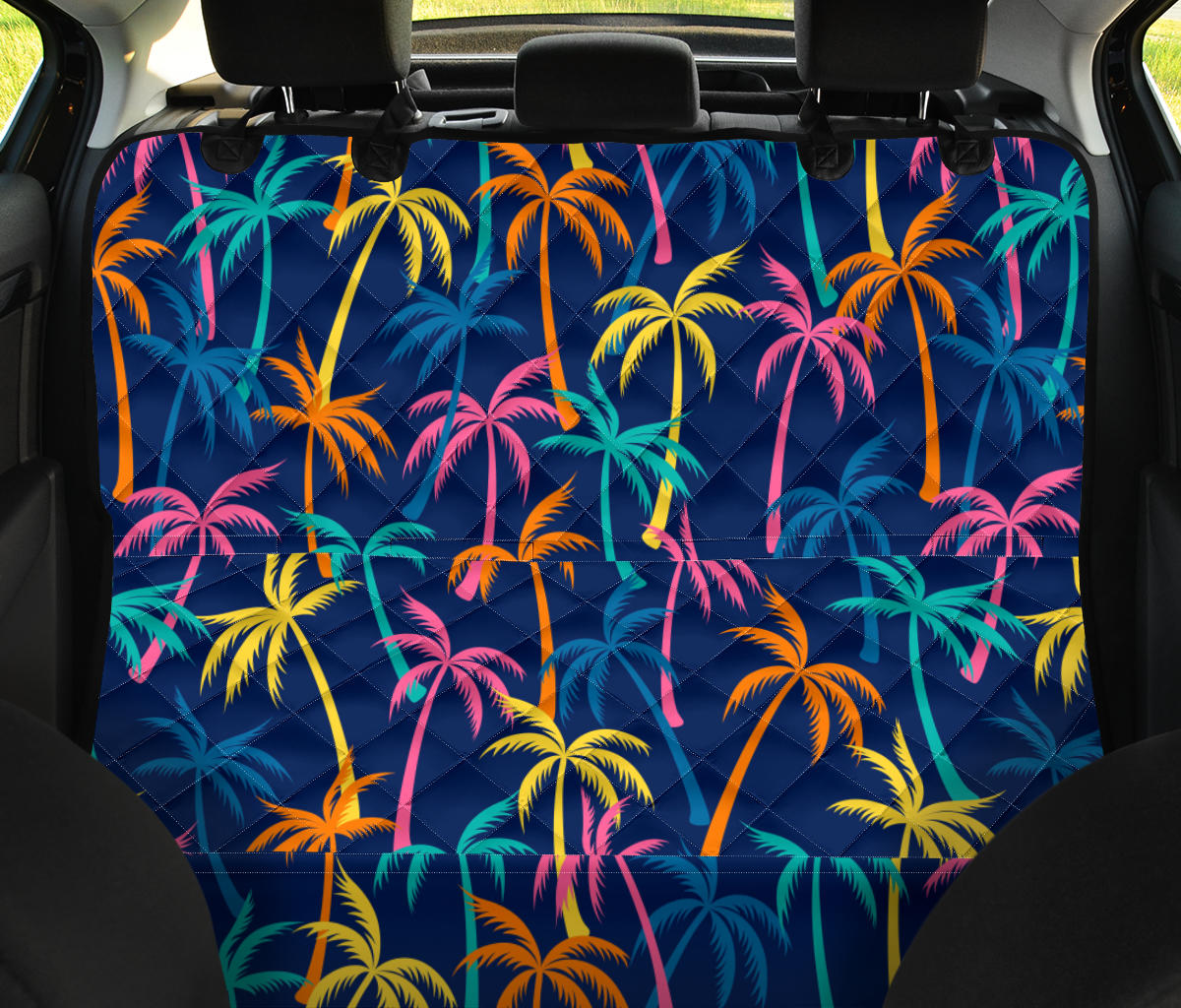 Palm Tree Pattern Print Design PT013 Rear Dog  Seat Cover