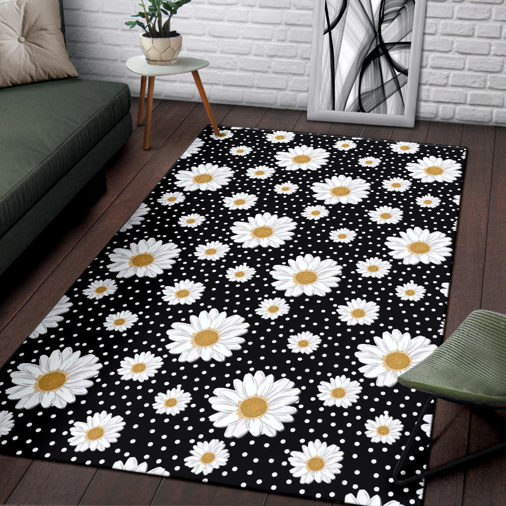 Daisy Pattern Print Design DS02 Area Rugs