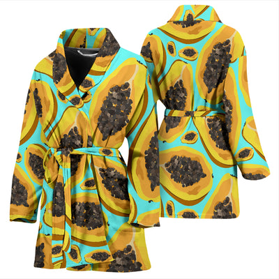 Papaya Pattern Print Design PP03 Women Bathrobe