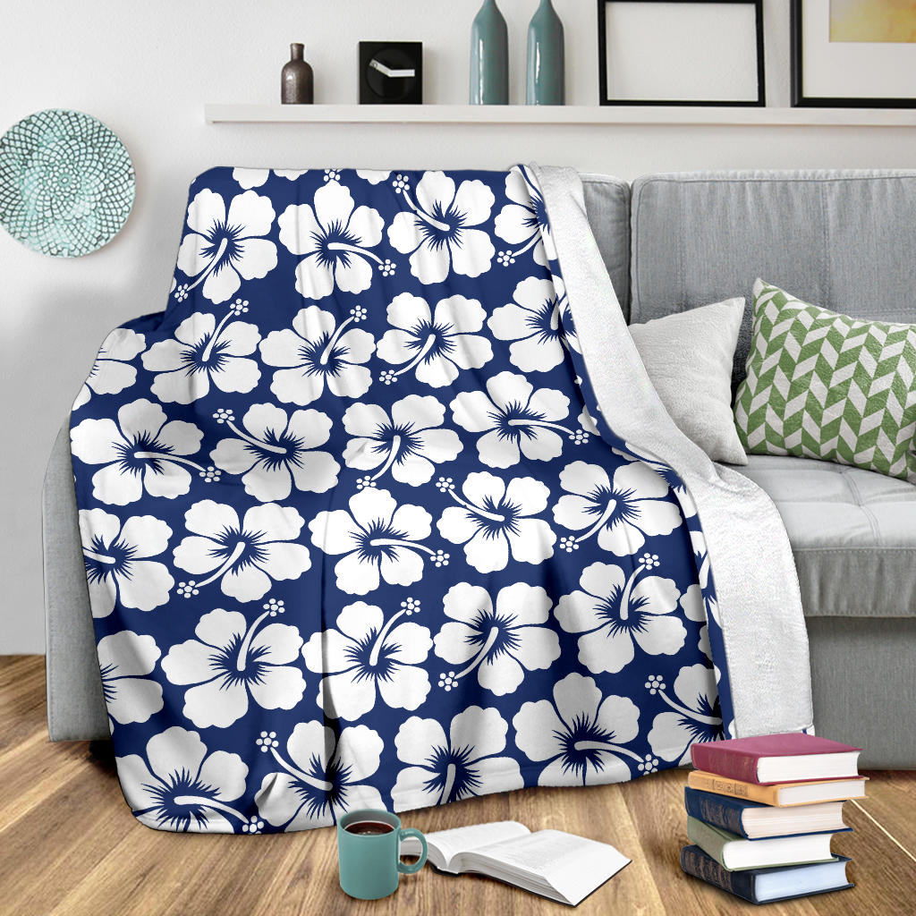 Hibiscus Pattern Print Design HB013 Fleece Blanket