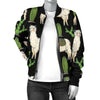 Llama Cactus Pattern Print Design 011 Women's Bomber Jacket