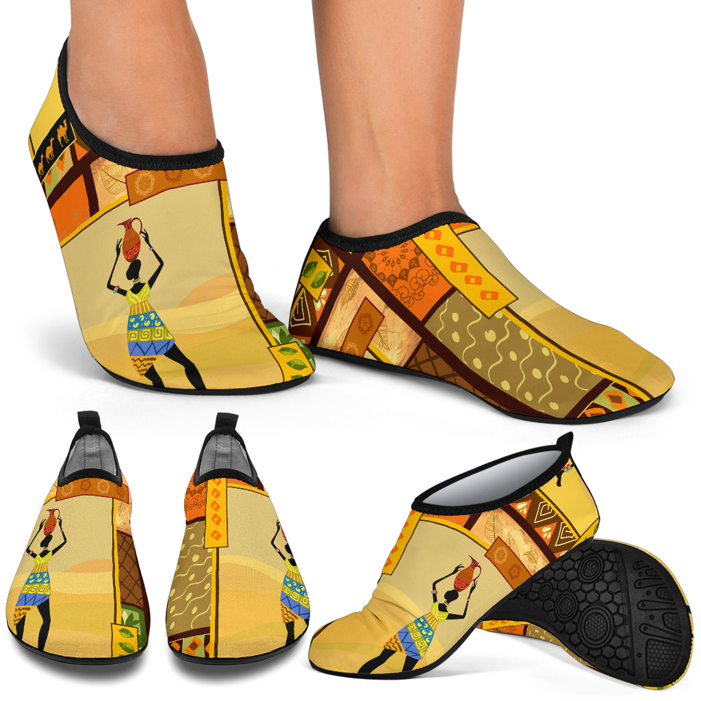 African Girl Design Aqua Water Shoes