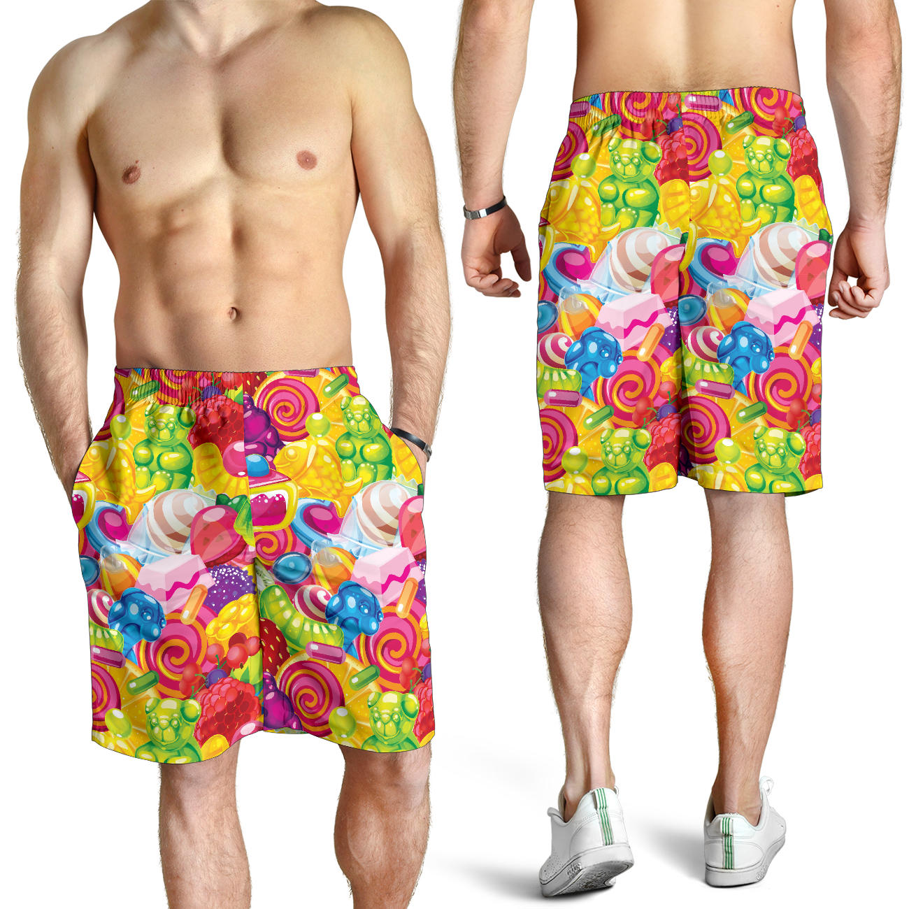 Candy Pattern Print Design CA01 Mens Shorts