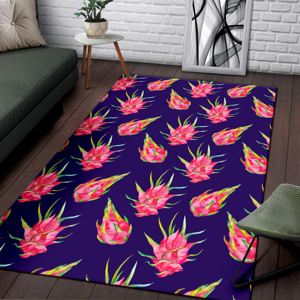Dragonfruit Pattern Print Design DF02 Area Rugs
