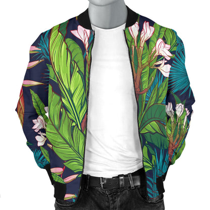 Rainforest Pattern Print Design RF01 Men Bomber Jacket