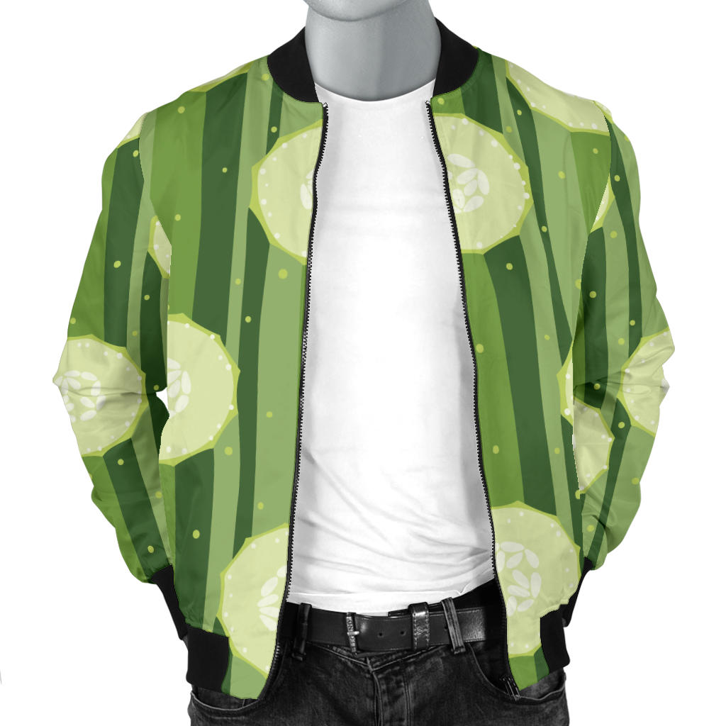 Cucumber Pattern Print Design CC03 Men Bomber Jacket