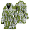 Lily Pattern Print Design LY08 Women Bathrobe