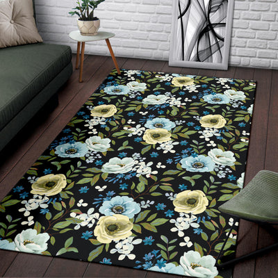 Anemone Pattern Print Design AM03 Area Rugs