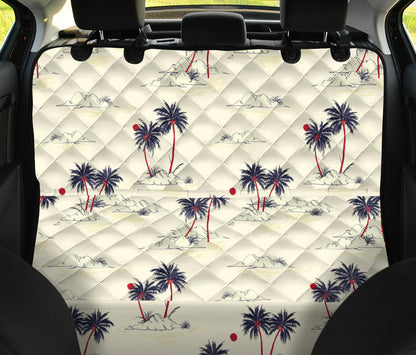 Palm Tree Pattern Print Design PT08 Rear Dog  Seat Cover