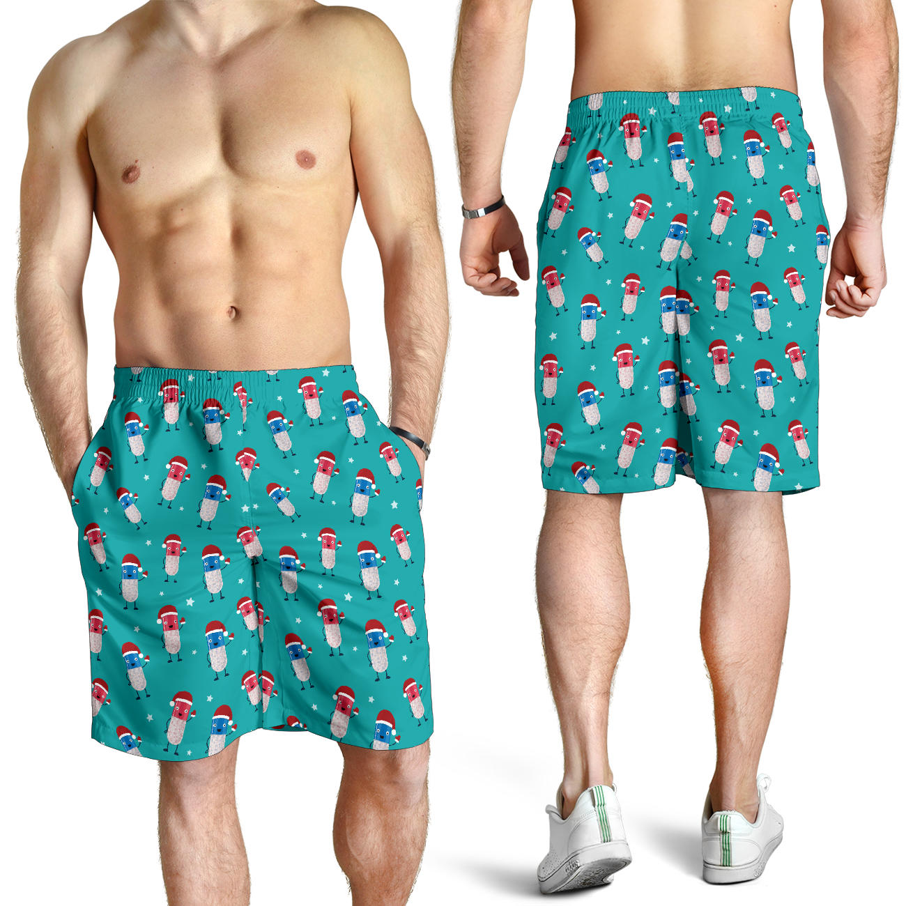 Pill Pattern Print Design A03 Mens Shorts
