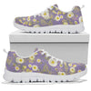 Daisy Pattern Print Design DS011 Sneakers White Bottom Shoes