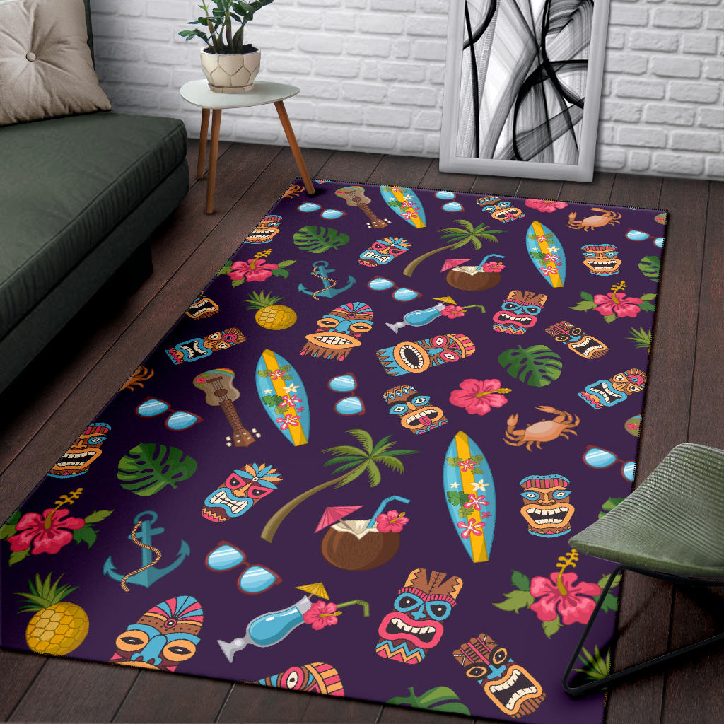Hawaiian Themed Pattern Print Design H024 Area Rugs