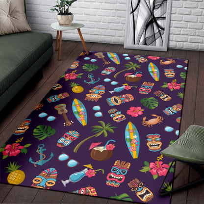 Hawaiian Themed Pattern Print Design H024 Area Rugs