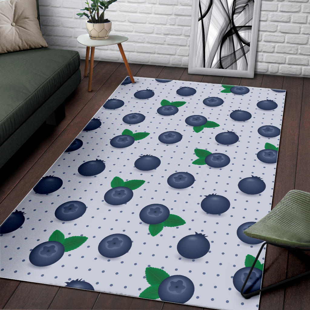 Blueberry Pattern Print Design BB02 Area Rugs