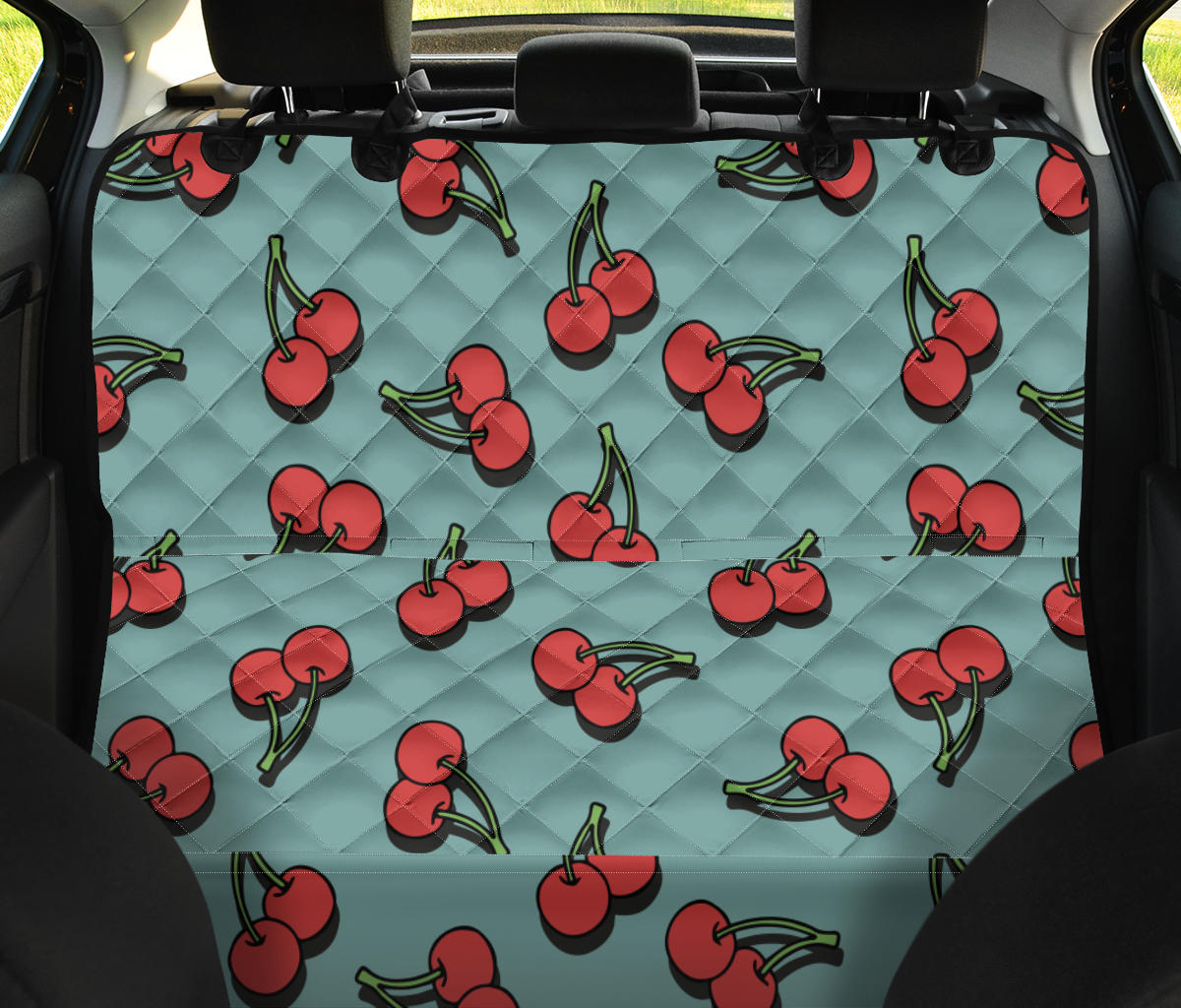 Cherry Pattern Print Design CH03 Rear Dog  Seat Cover
