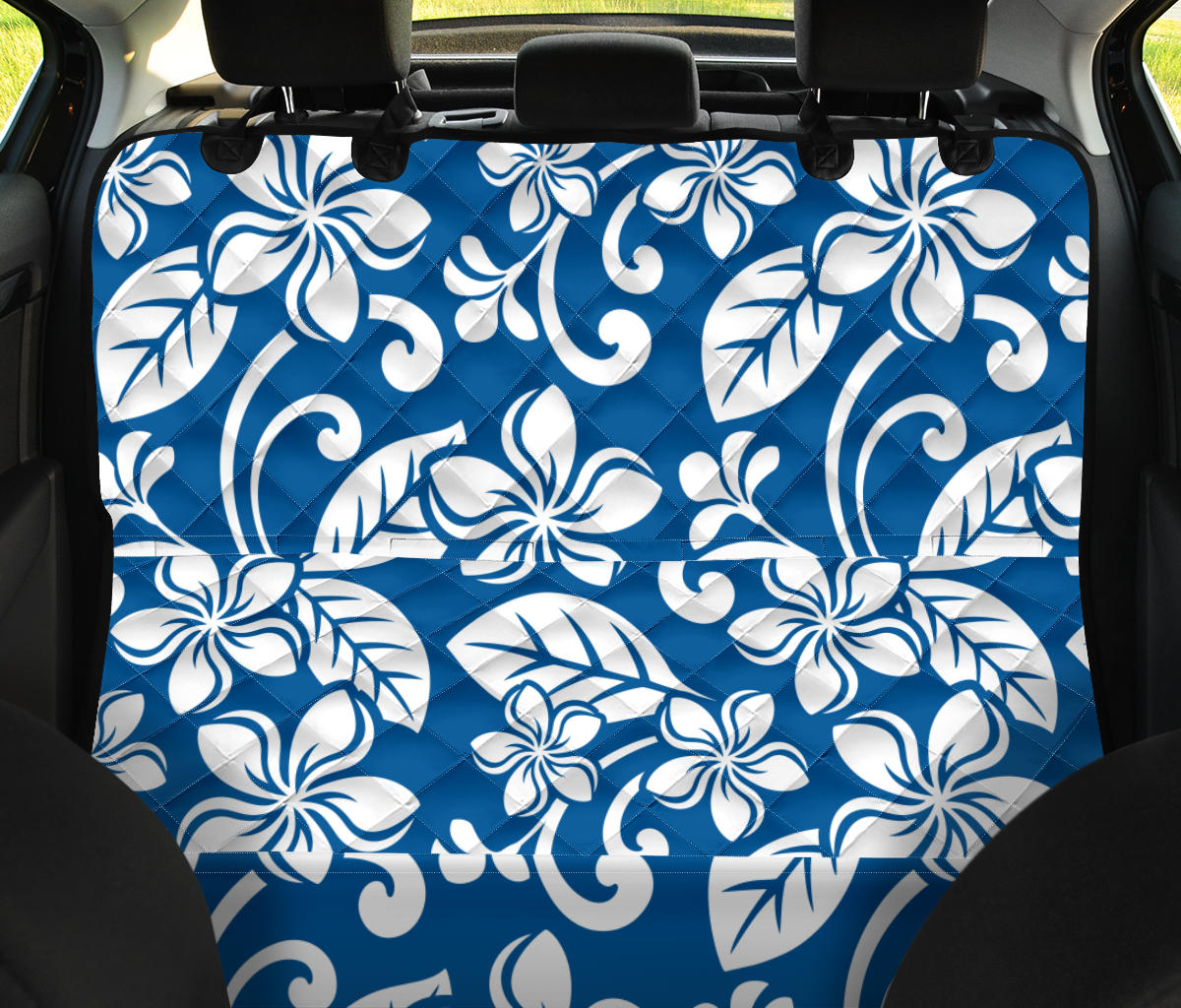 Plumeria Pattern Print Design PM013 Rear Dog  Seat Cover