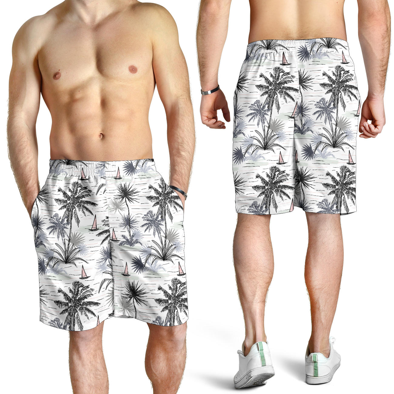 Pacific island Pattern Print Design A04 Mens Shorts