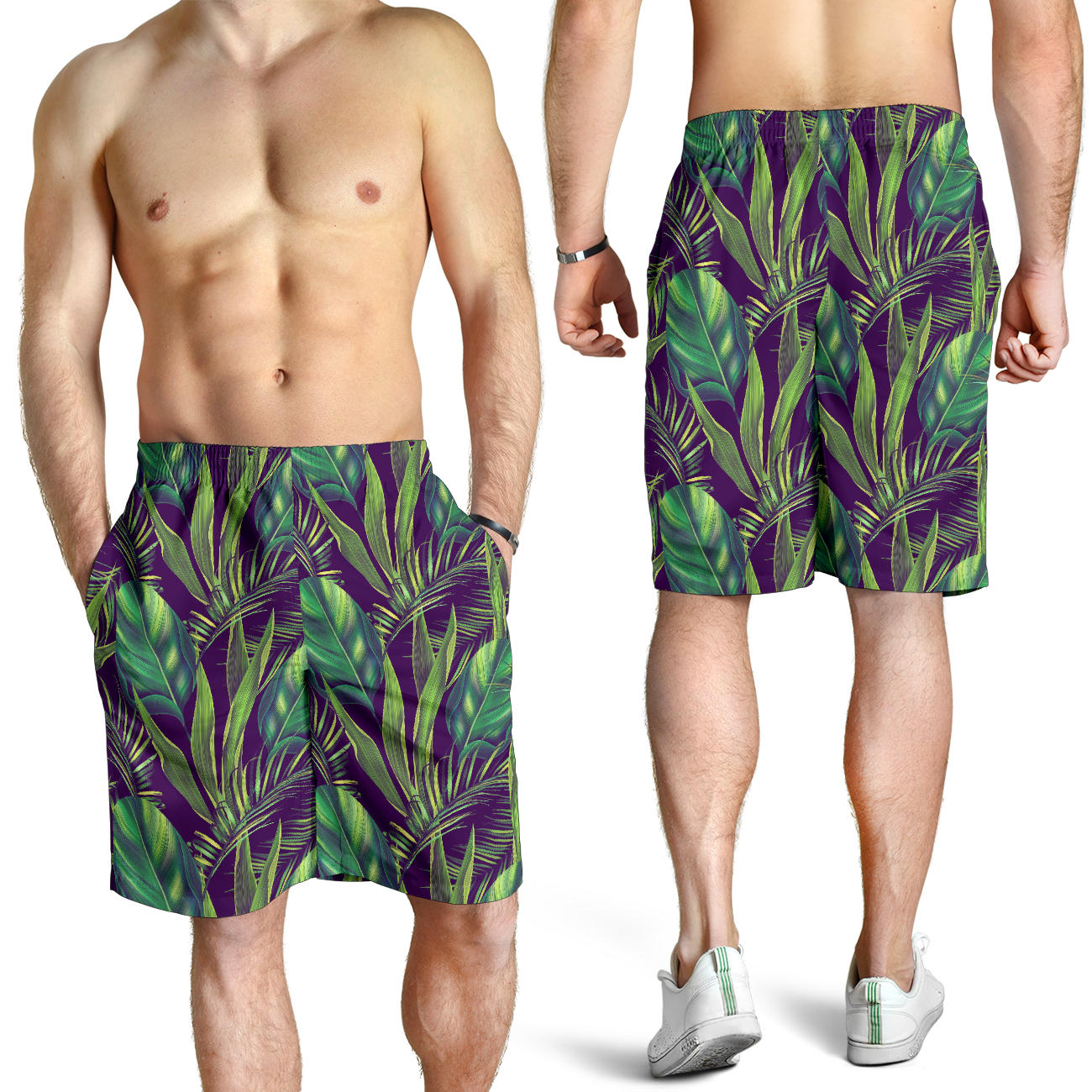 Palm Leaves Pattern Print Design PL03 Mens Shorts