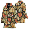 Heart Boho Pattern Print Design HE04 Women Bathrobe