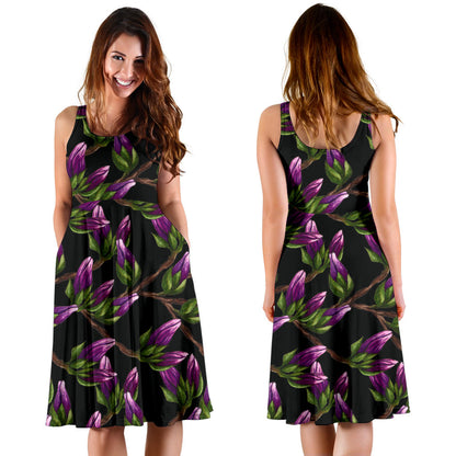Magnolia Pattern Print Design MAG010 Midi Dress