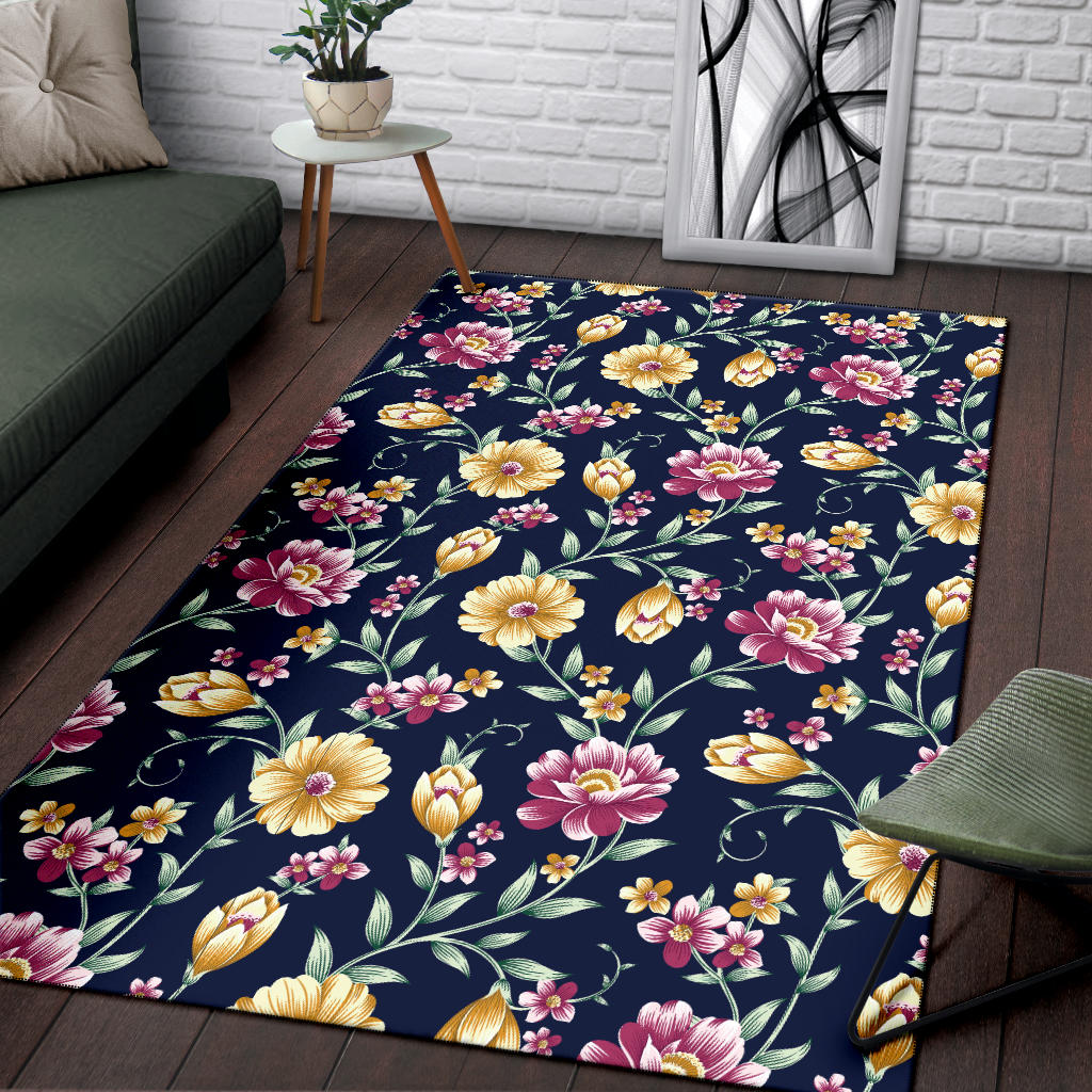 Gerberas Pattern Print Design GB03 Area Rugs