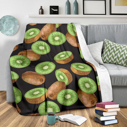 Kiwi Pattern Print Design KW03 Fleece Blanket