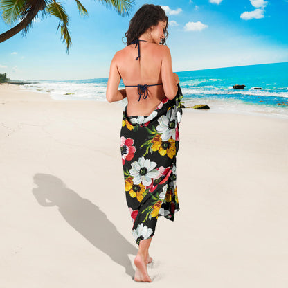 Anemone Pattern Print Design AM07 Sarong Pareo Wrap