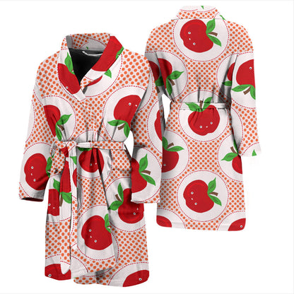 Apple Pattern Print Design AP08 Men Bathrobe