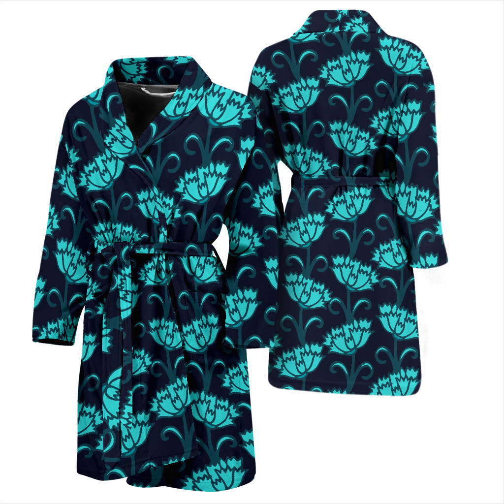 Carnations Pattern Print Design CN06 Men Bathrobe