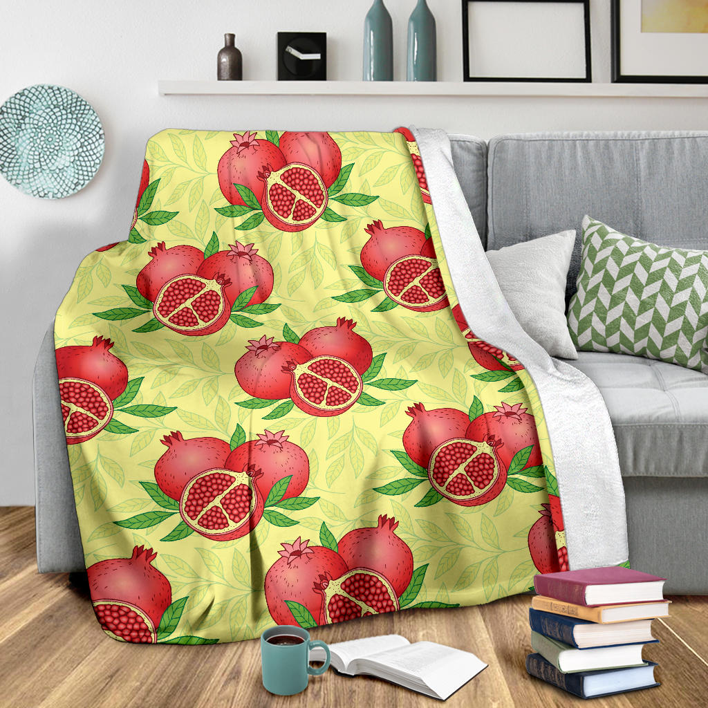 Pomegranate Pattern Print Design PG07 Fleece Blanket
