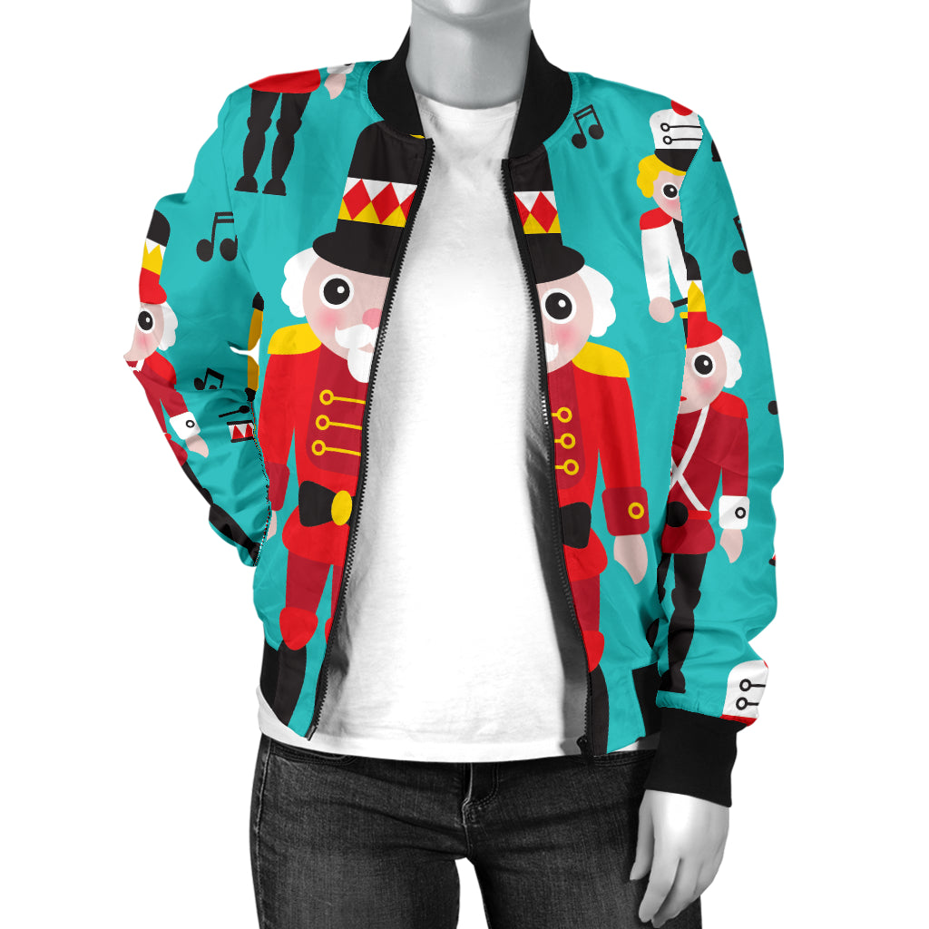 Nutcracker Pattern Print Design A03 Women's Bomber Jacket