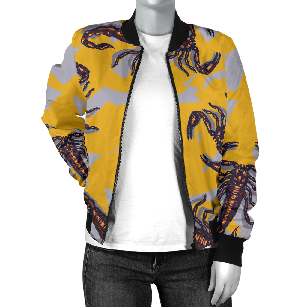Scorpion Pattern Print Design 01 Women's Bomber Jacket