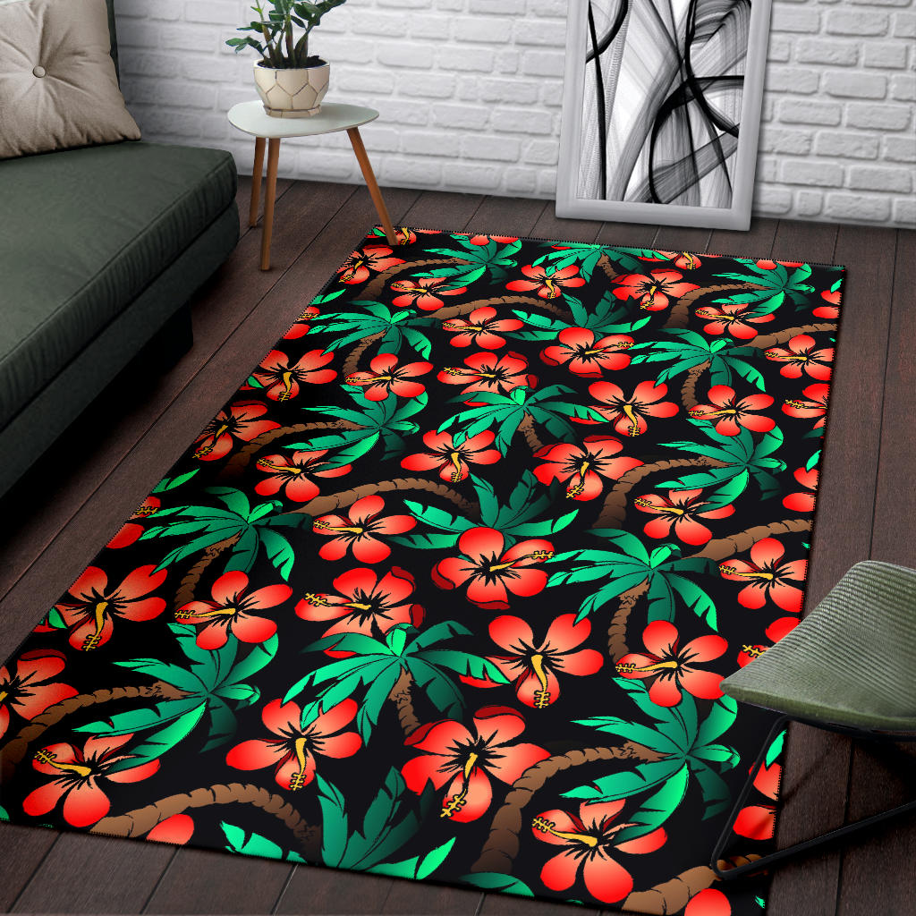 Hawaiian Themed Pattern Print Design H022 Area Rugs