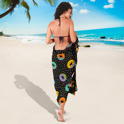 Donut Pattern Print Design DN012 Sarong Pareo Wrap