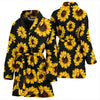 Sunflower Pattern Print Design SF05 Women Bathrobe