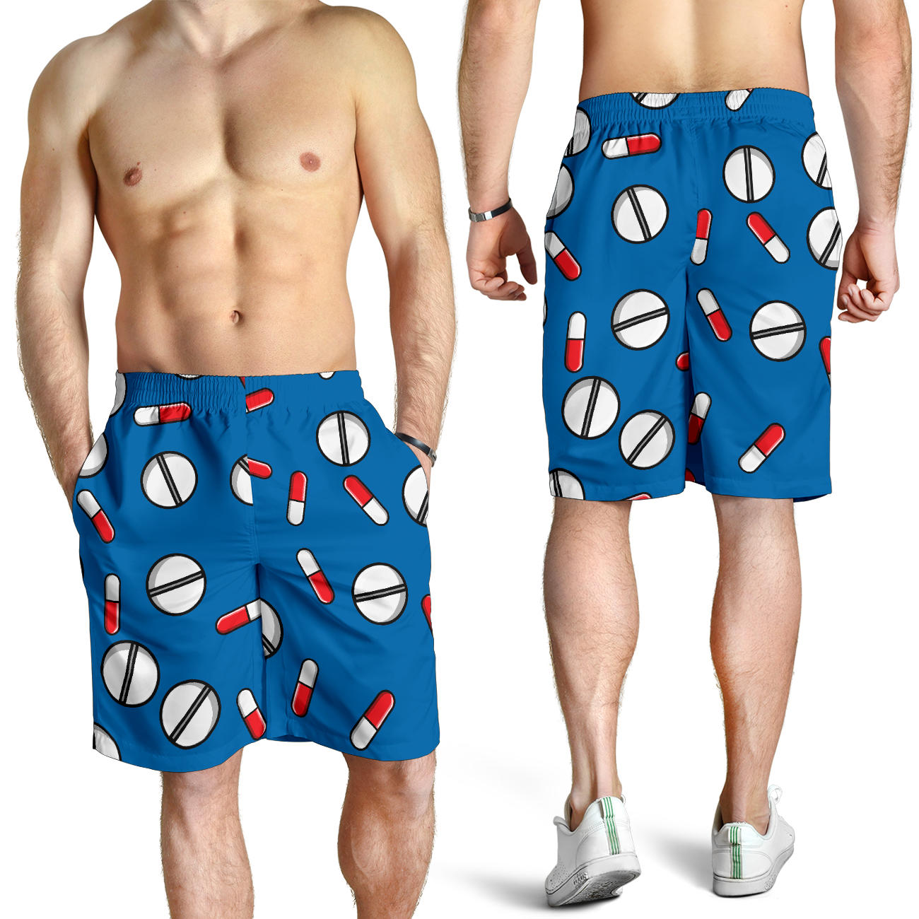 Pill Pattern Print Design A05 Mens Shorts