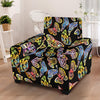 Butterfly Water Color Rainbow Armchair Slipcover