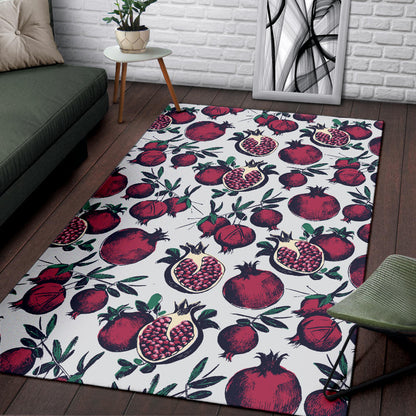 Pomegranate Pattern Print Design PG01 Area Rugs