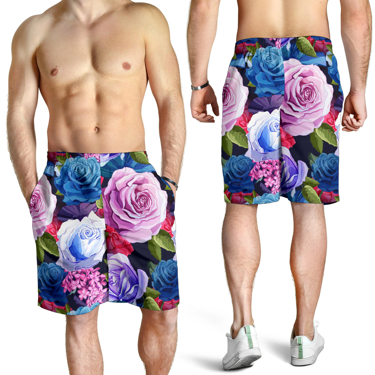 Rose Pattern Print Design RO09 Mens Shorts