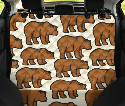 Bear Pattern Print Design BE05 Rear Dog  Seat Cover