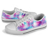 Tie Dye Blue Pink White Bottom Low Top Shoes