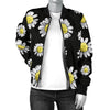 Daisy Pattern Print Design DS01 Women Bomber Jacket