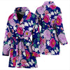 Dahlia Pattern Print Design DH013 Women Bathrobe