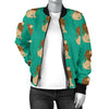 Lion Pattern Print Design 02 Women's Bomber Jacket